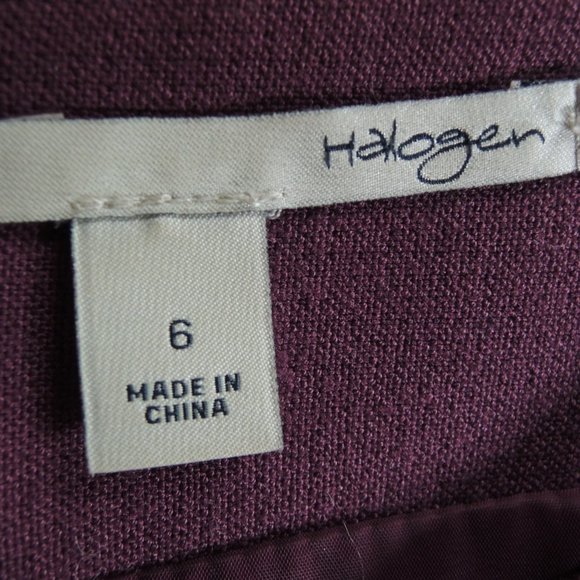 Halogen Purple & Black Color Block Pencil Skirt 6 *fits M - Picture 8 of 9